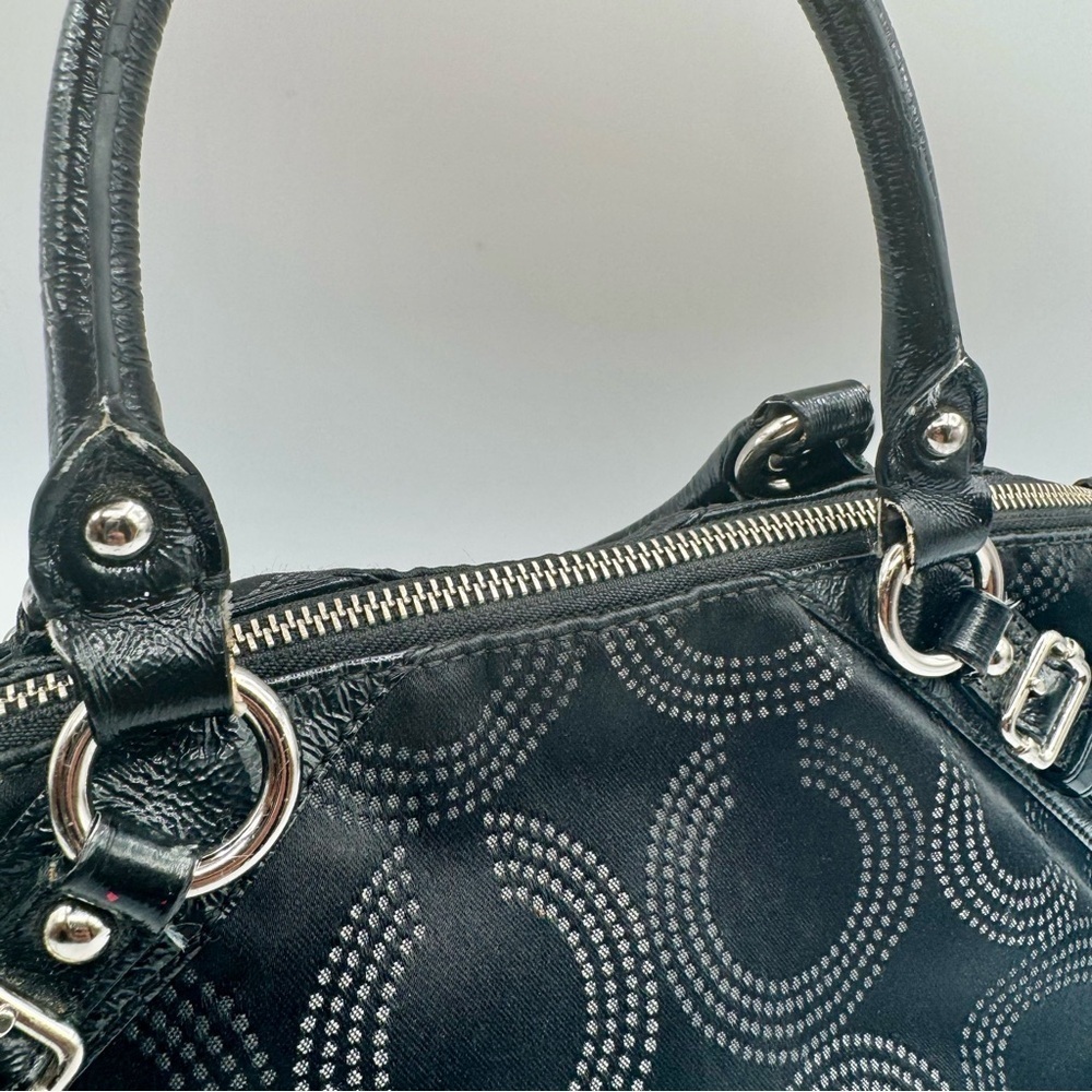Coach Black Madison Satchel with Unbranded Chain Detail | Good Used Condition - Picture 11 of 14
